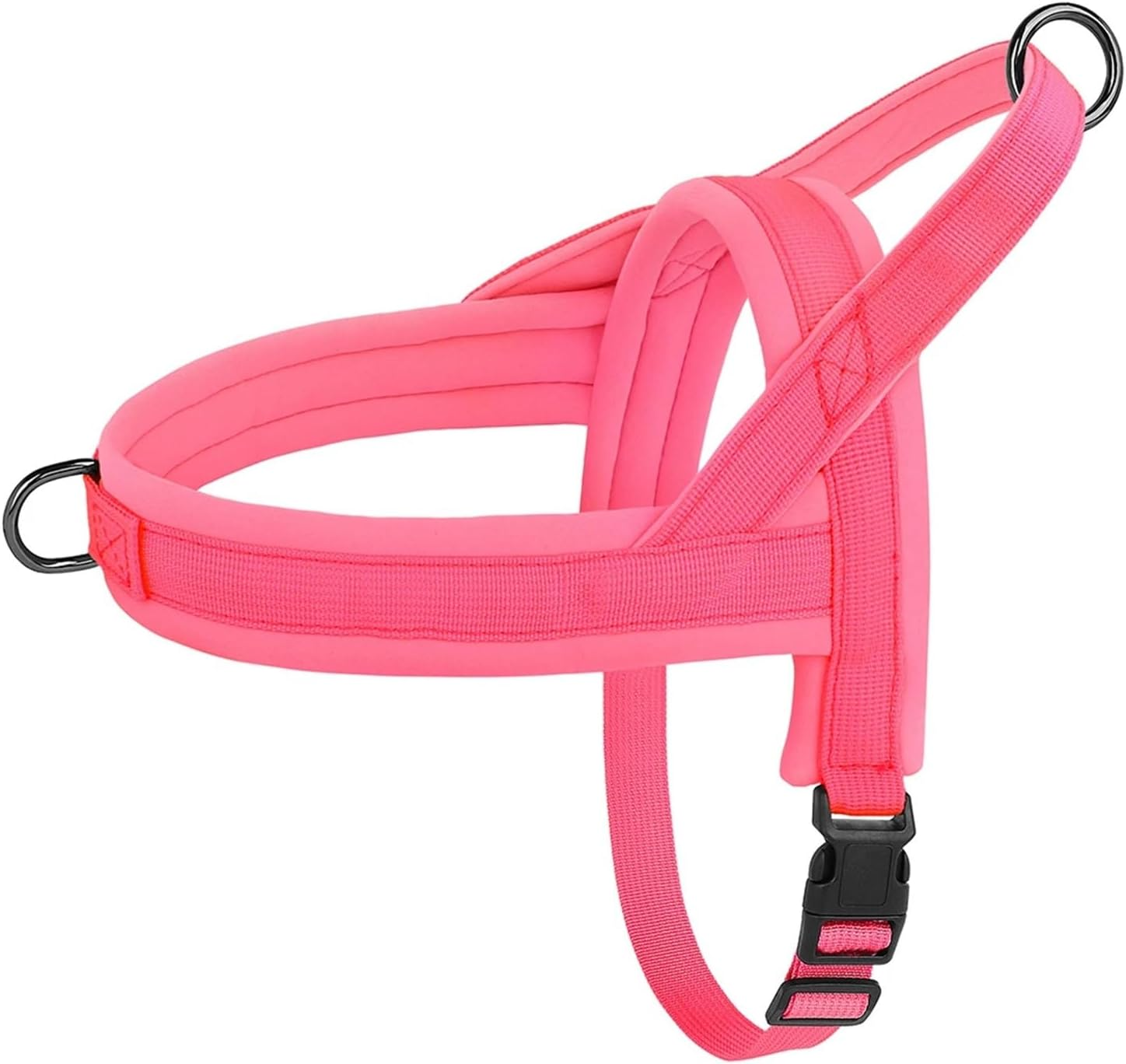 KANGYEBAIHUODIAN Soft No Pull Small Medium Dog Harness Nylon Pitbull Dog Puppy Harnesses Padded Pet Vest Adjustable Fit for Small Dog Chihuahua Pug (Color : Purple, Size : S)