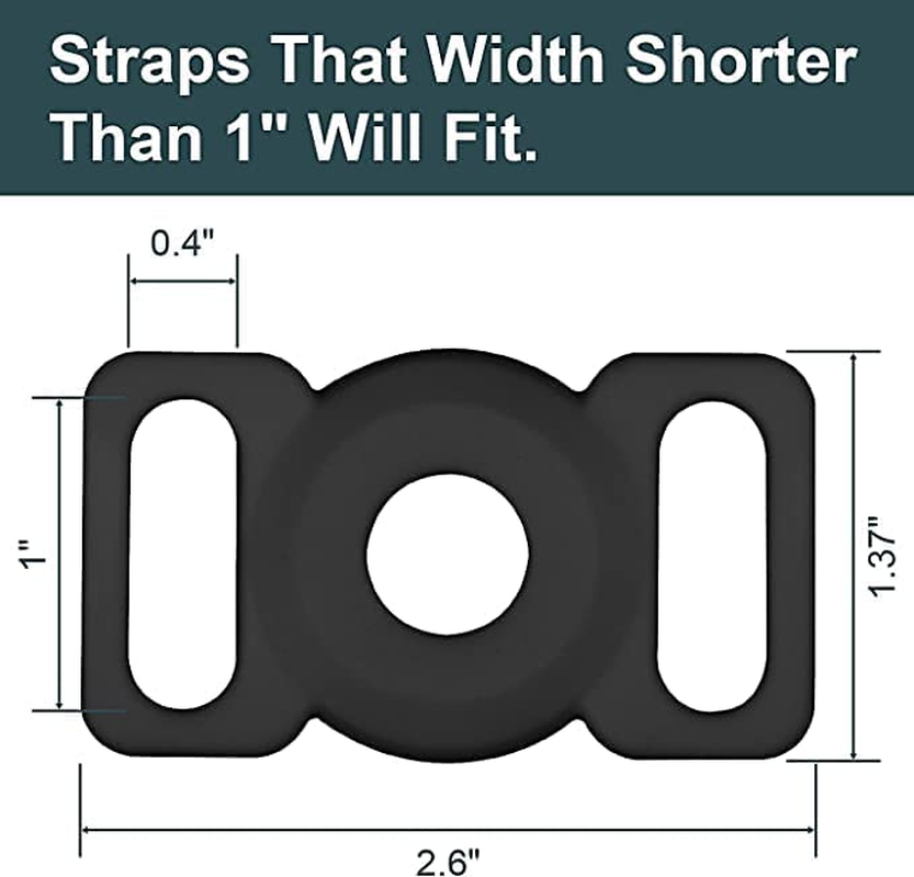 Tag Dog Collar Holder,Proxima Direct Silicone Pet Collar Case Compatible with Tag, Anti-Lost Case Holder for Dog Cat Pet (Black 1Pack) image number 1