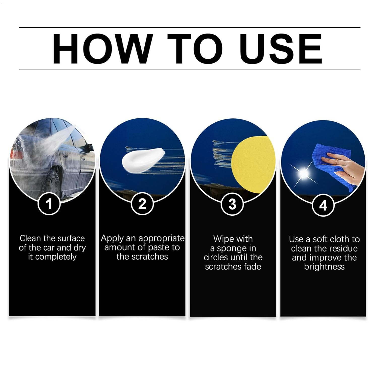 Scratch Remover for Vehicles,Paint Restorer Scratch Repair for Vehicles | Coating Paint Correction Compound Automotive Tools, Detailing Supplies for Auto, Truck, Motorcycle image number 5