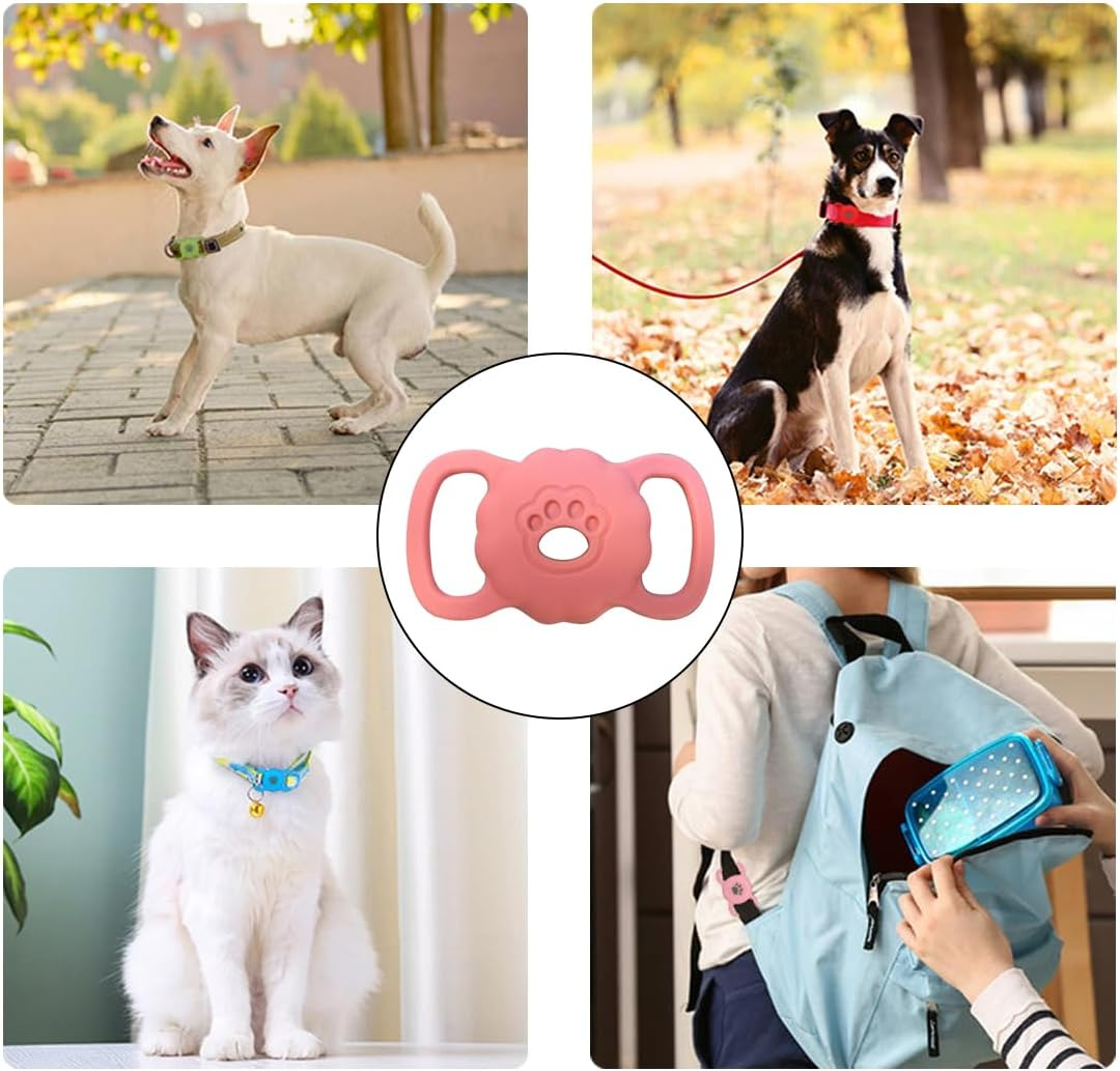 WUSJCOF 1 X Protective Case for Apple Airtag Pet Collar, Silicone Case for Airtag, Airtag Anti-Loss Locator Case for Dog Collar, School Bag image number 4