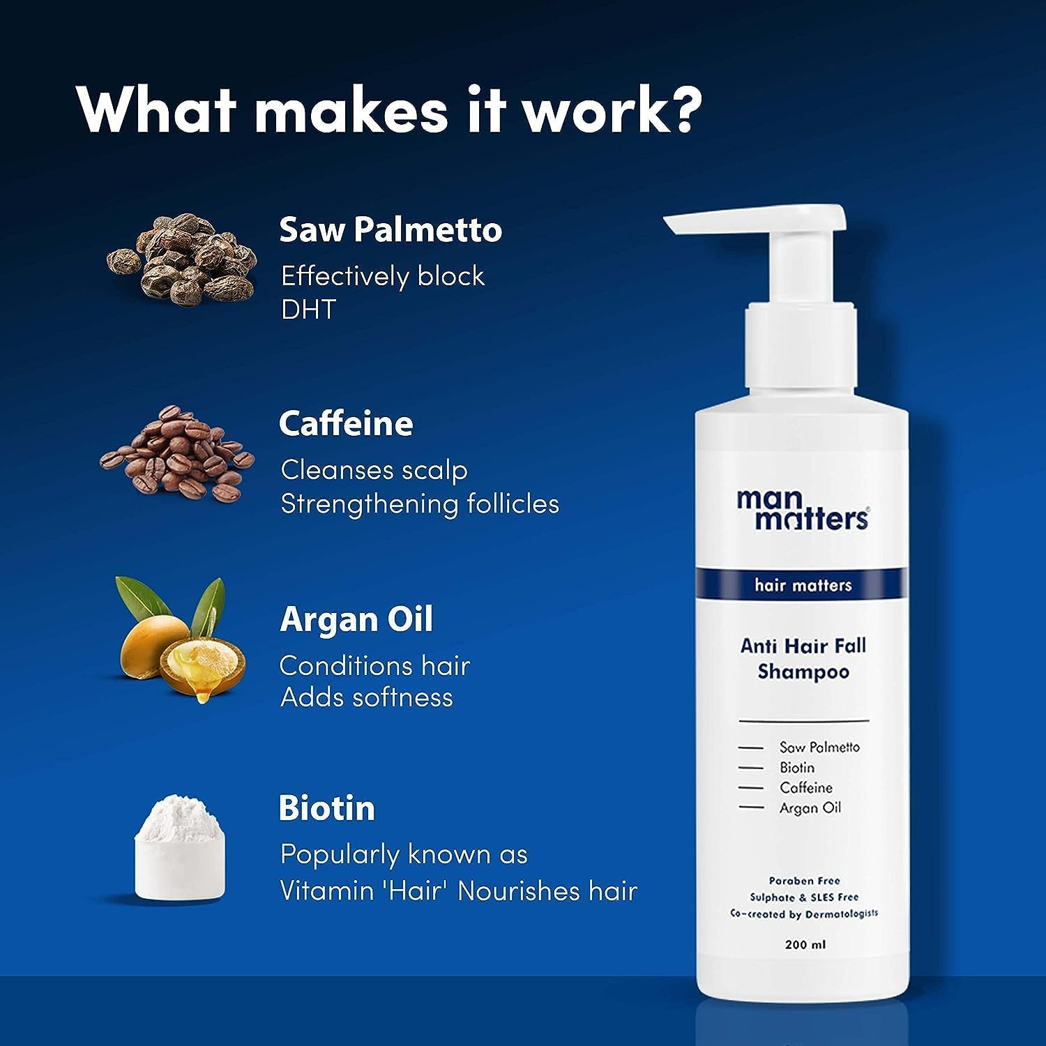 Green Velly Man Matterrs Hair Tonic 60Ml and anti Hair Fall Shampoo 200Ml | DHT Blocker | Prevents Hair Fall & Strengthens Hair | Paraben & SLS Free image number 3