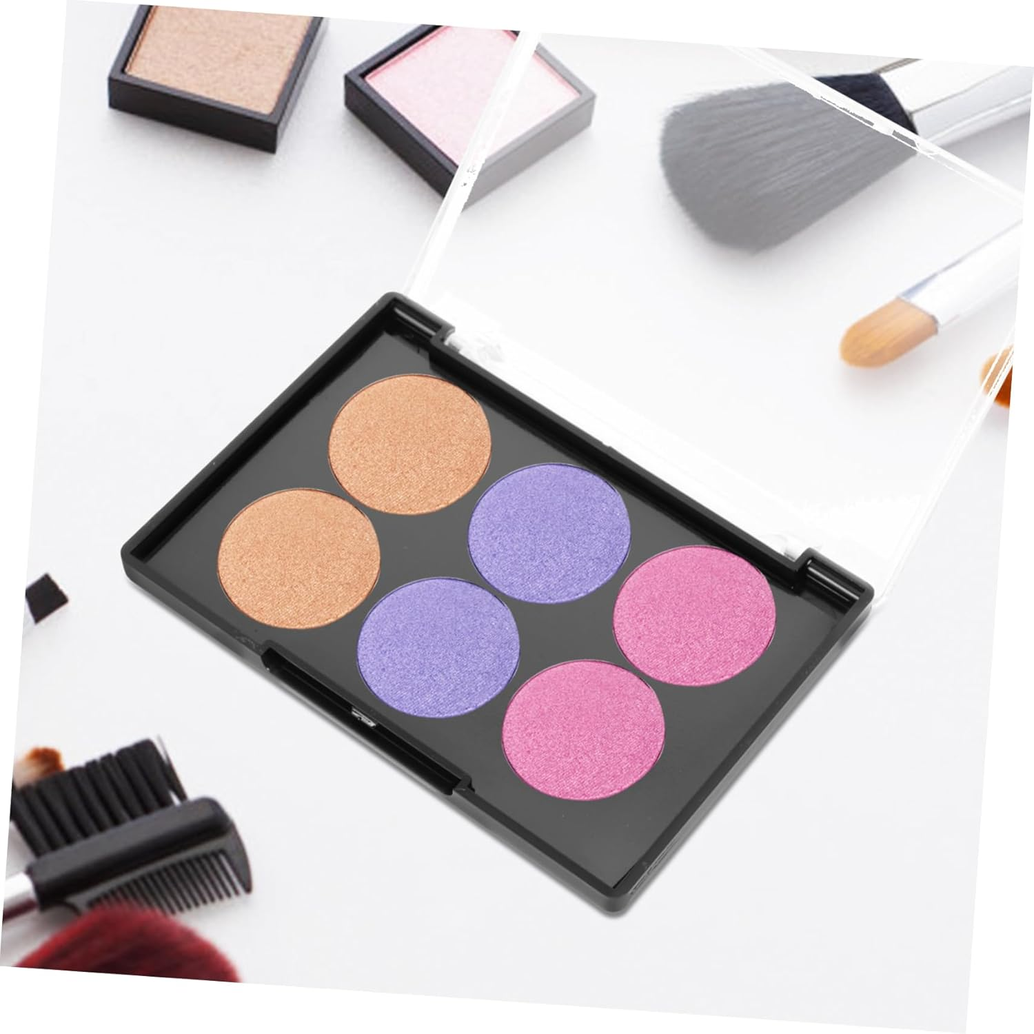 PLAFOPE Magnetic Eyeshadow Palette Empty Eyeshadow Tray Makeup Storage Box for Women Organiser image number 4
