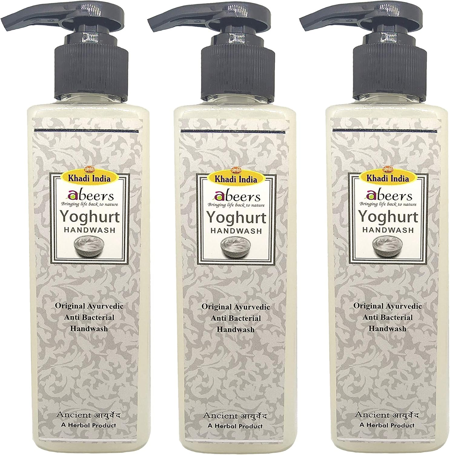 Khadi Abeers Yoghurt Hand Wash - Pack of 3 (1000Ml), 250 Ml (Pack of 3)