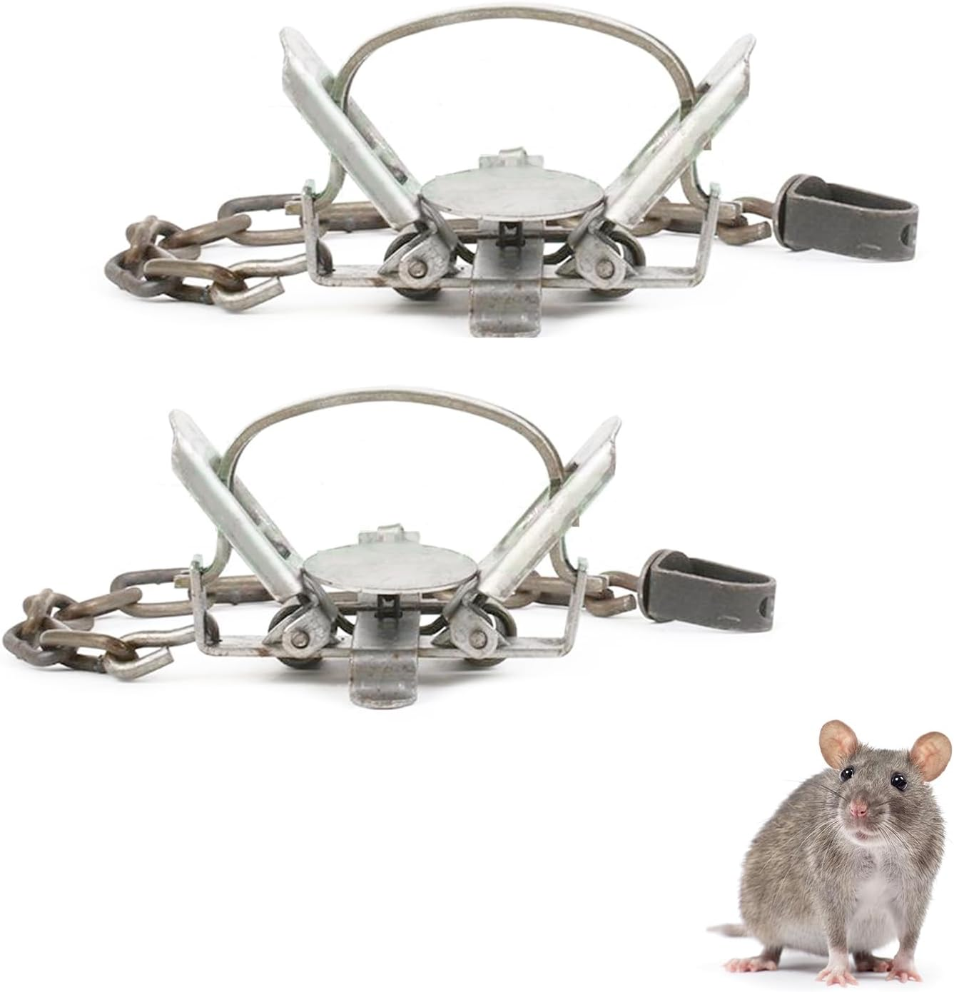 Taicols Rat Trap, 2 Pack Small Animal Traps, Metal Mouse Traps Quick Effectively, Rat and Chipmunk Traps, Outdoor Hunting Tools for Possum Raccoon Fox Rabbit Cat, Mice Trap, Pest Control for Rats image number 3