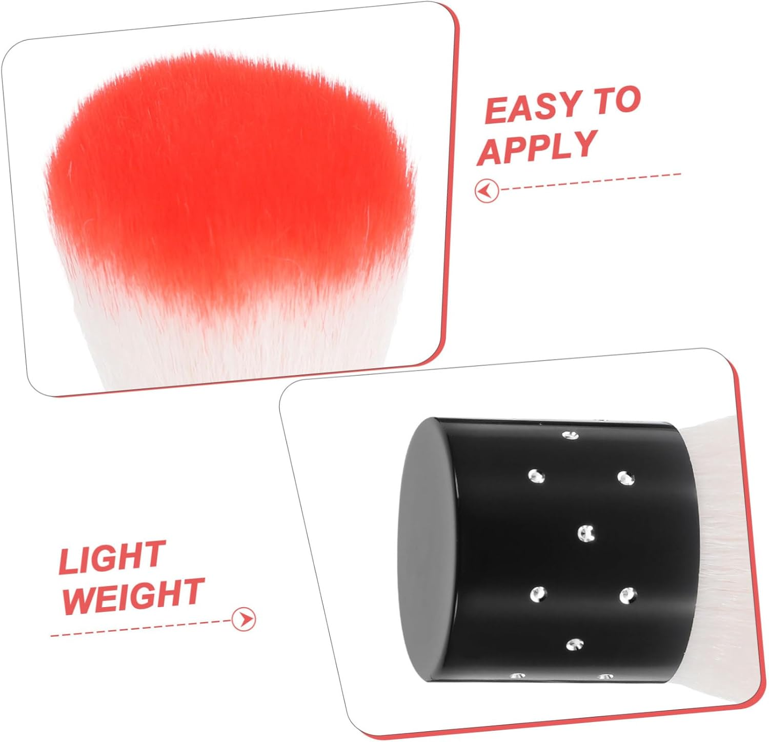 MOTHNUR 2Pcs Dip Powder Nail Brush Soft Bristle for Cleaning Nail Art Dust Brush for Home Use Random Color image number 2