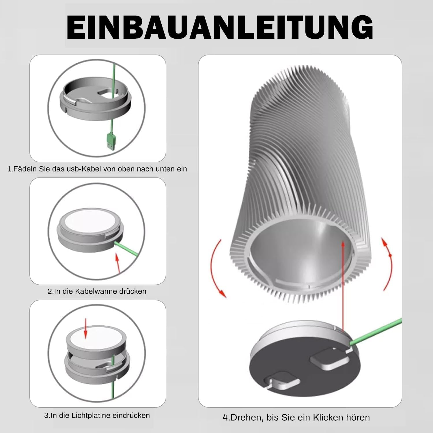 Pack of 2 3D Printer LED Lamp Kit for Lab A1/A1Mini/P1S/P1P/X1C for Crafting Night Light Models and Easy Installation, with USB Adapter, Three Types of White Light (White Style) - A image number 2