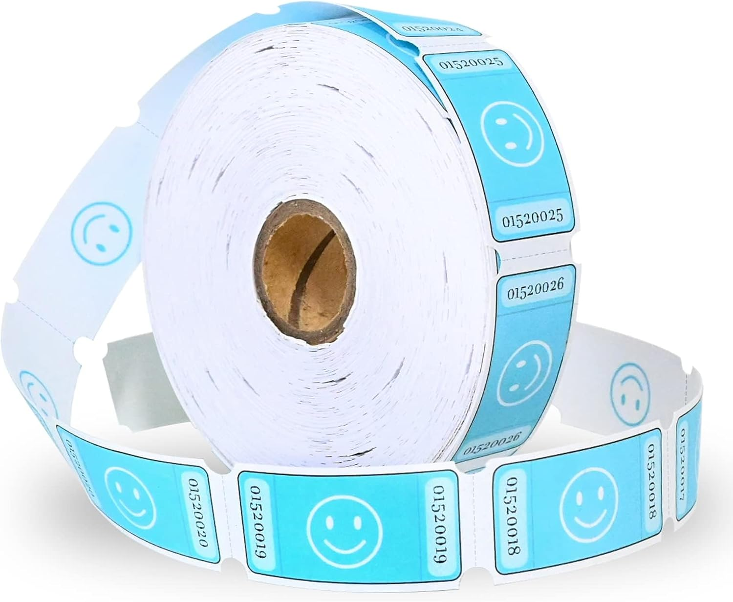L LIKED Smile Raffle Tickets Roll,1000 Tickets per Roll,Each Tickets 1"X2" for Events,Entry,Class Reward,Prizes(Blue)