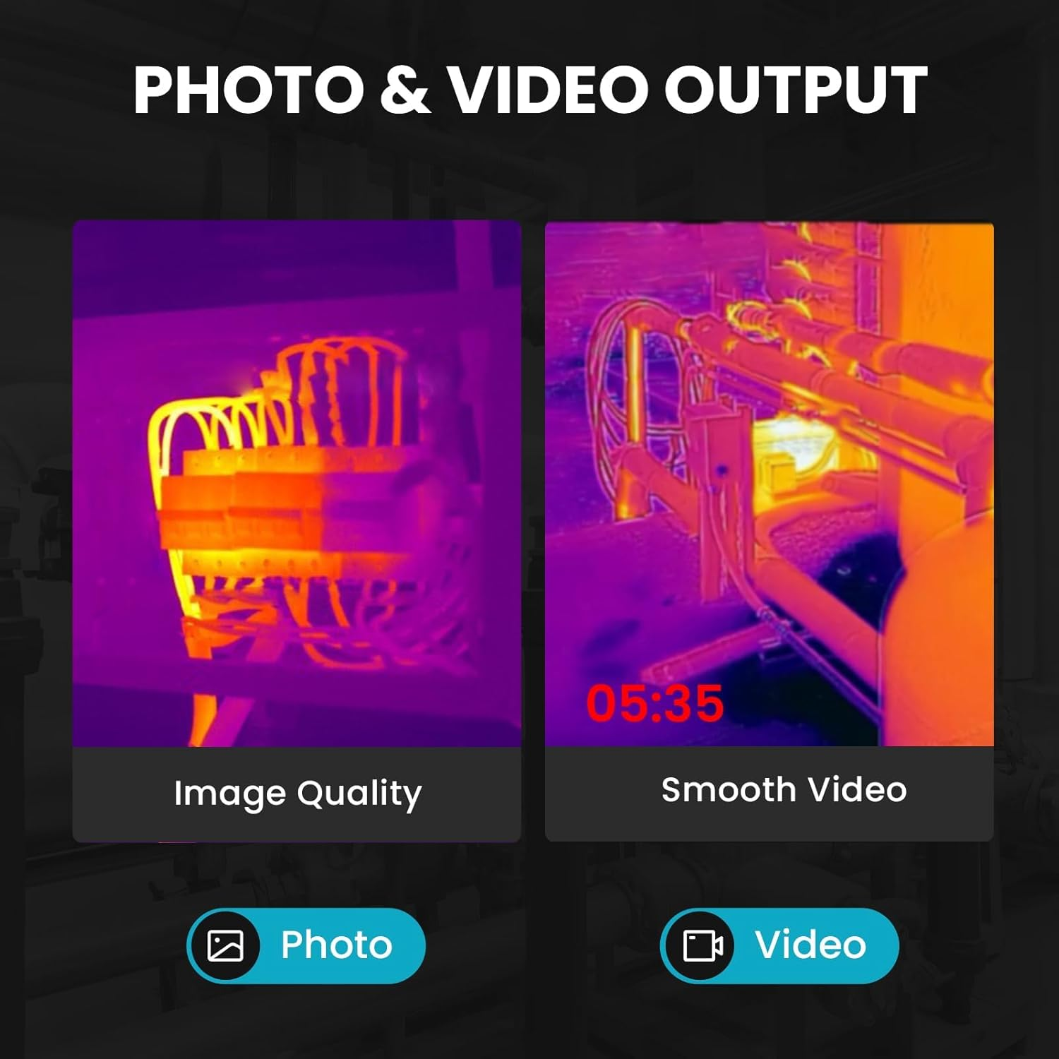 Mileseey Tr256I Thermal Imaging Camera for Android, 256X192 Resolution, 25Hz Refresh Rate, -20&deg;C to 350&deg;C Temp Range, Thermal Imager for Smartphones USB-C image number 1