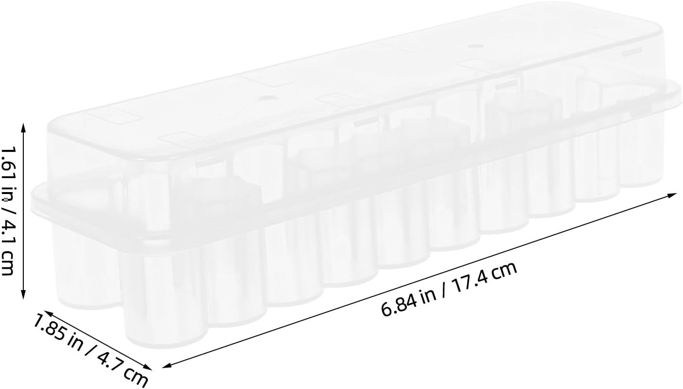 Sewroro Plastic Vial Storage Box, 3Ml Freezer Vial Microtube Organizer Case, 24 Slot Clear Storage Container, for Essential Oils, Home and Laboratory Use