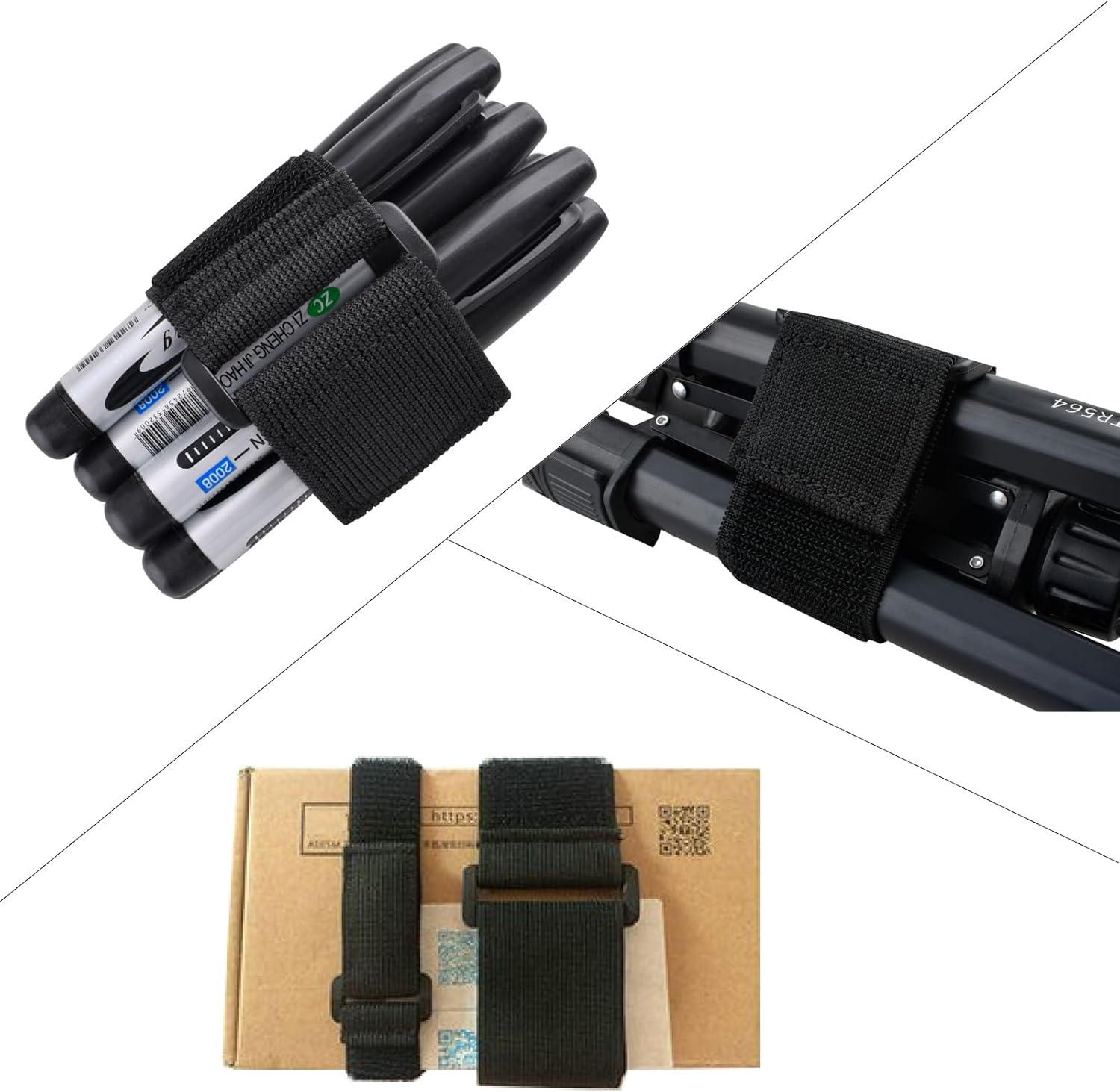 Azarxis Reusable Cable Straps, 6 Packs Fastening Cinch Strap, Hook and Loop Elastic Nylon Webbing for Organized Extension Cords Ropes Hoses Cables Wires (80Cm) image number 6