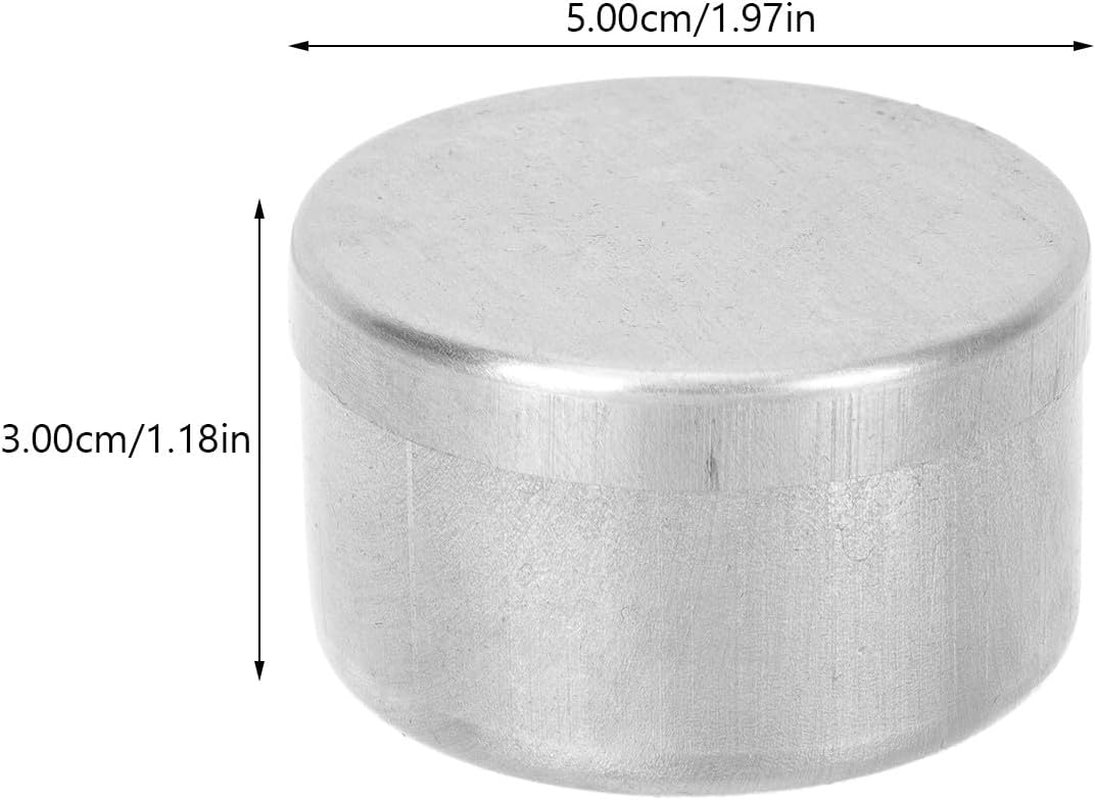 NULYLU 9Pcs Aluminum round Soil Weighing Boxes 50X30Mm Tiny Sample Containers Metal Storage Tins for Lab Soil Storage and Moisture Testing