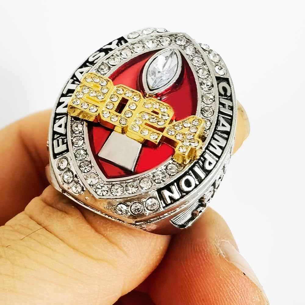 Guancrown 2024 Fantasy Football Championship Ring Award Prize Trophy Sports Winner FFL Champion Ring image number 3