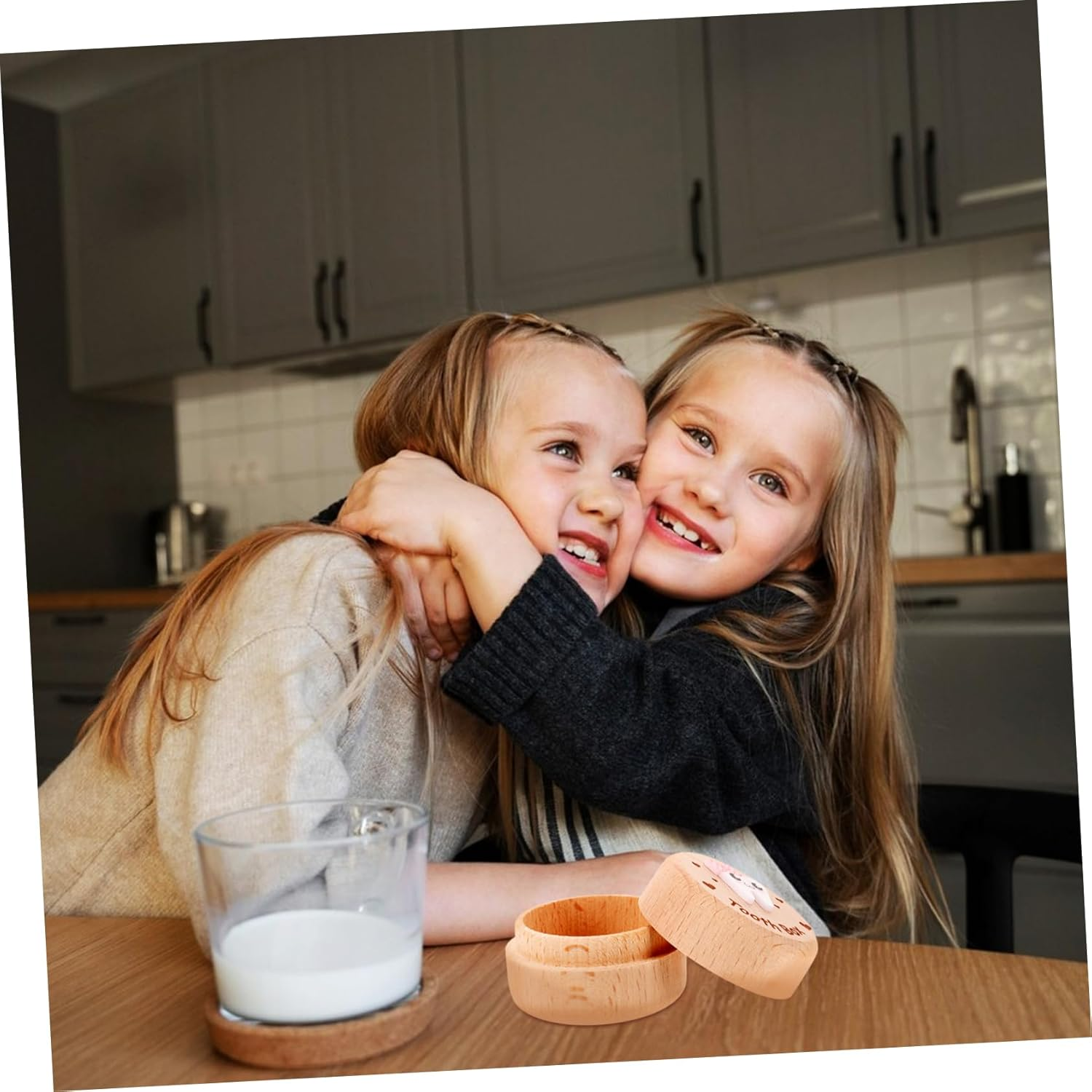 Wooden Tooth Box Tooth Keepsake Box for Kids Natural Wood Keepsake for Boys Girls image number 2