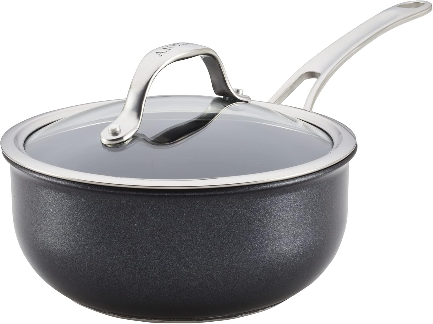 Anolon X Hybrid Nonstick Saucier with Lid, 2.5 Quart - Dark Gray image number 2