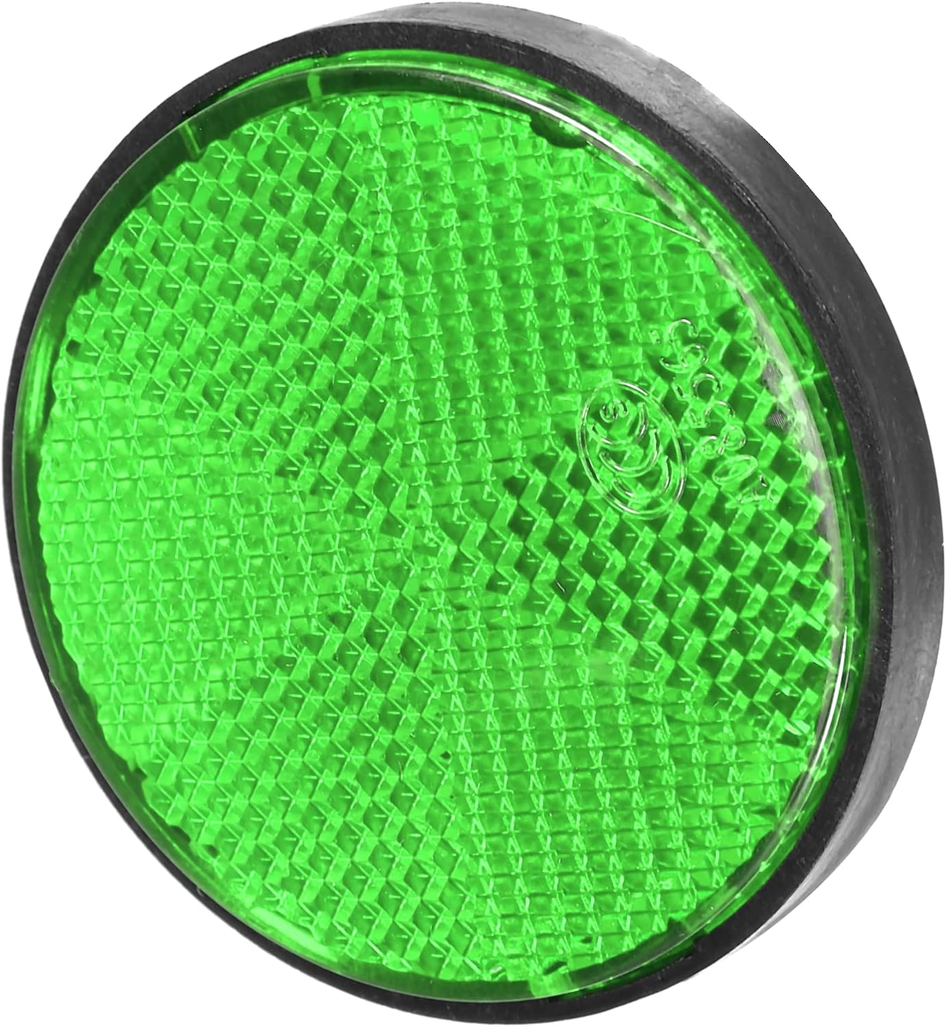 X AUTOHAUX 10 Pcs round Stick-On Safety Spoke Reflective Self Adhesive Reflector for Gate Posts Cars Trailer Motorcycle Trucks Boat Bicycle Bike Green image number 1