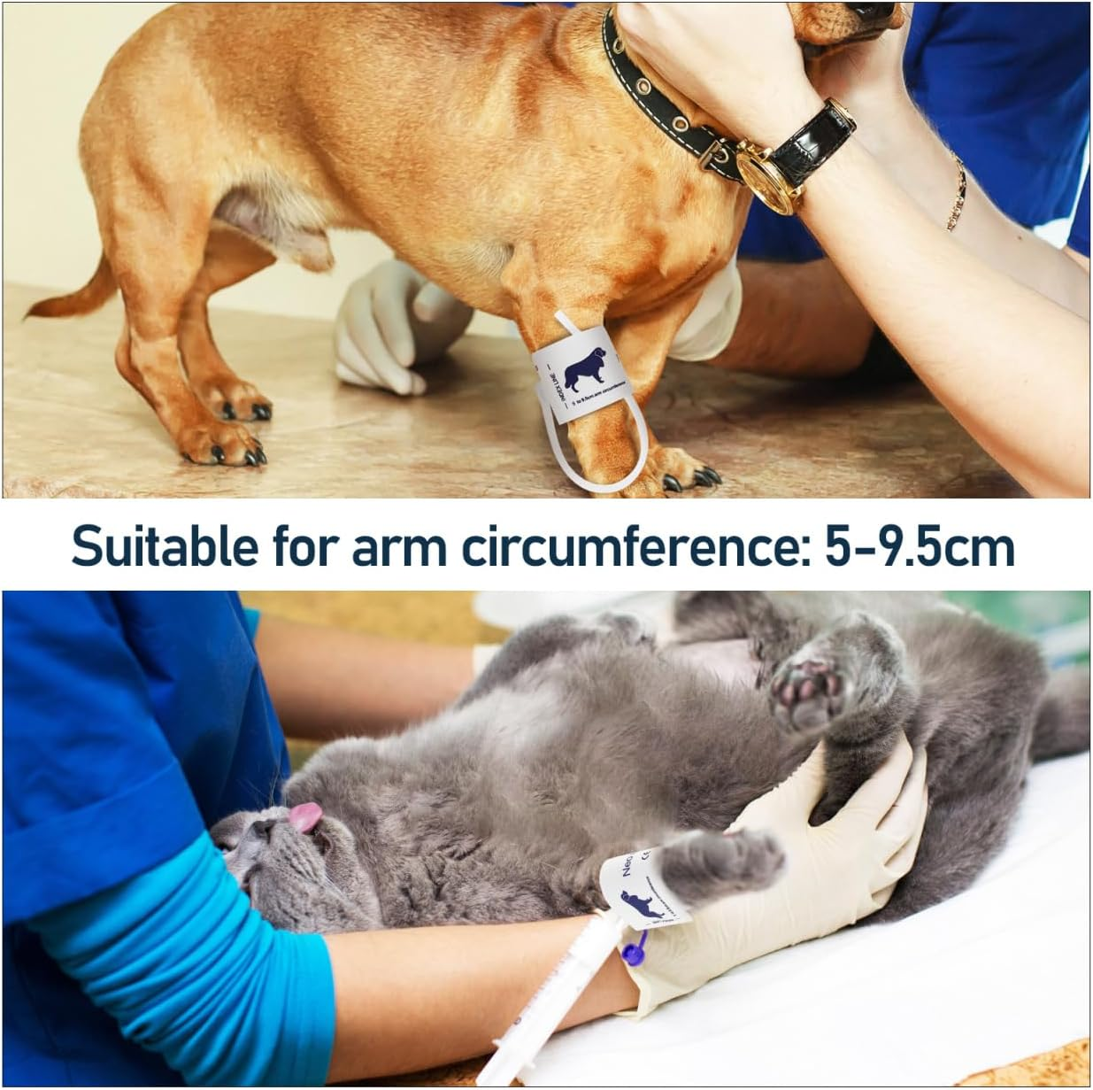 Partykindom Blood Pressure Cuff for Animals, Non-Woven Fabric, Soft, Comfortable, Safe for Monitoring the Blood Pressure of Cats, Dogs and Other Pets, Easy to Use, Practical for Veterinary Medicine image number 4