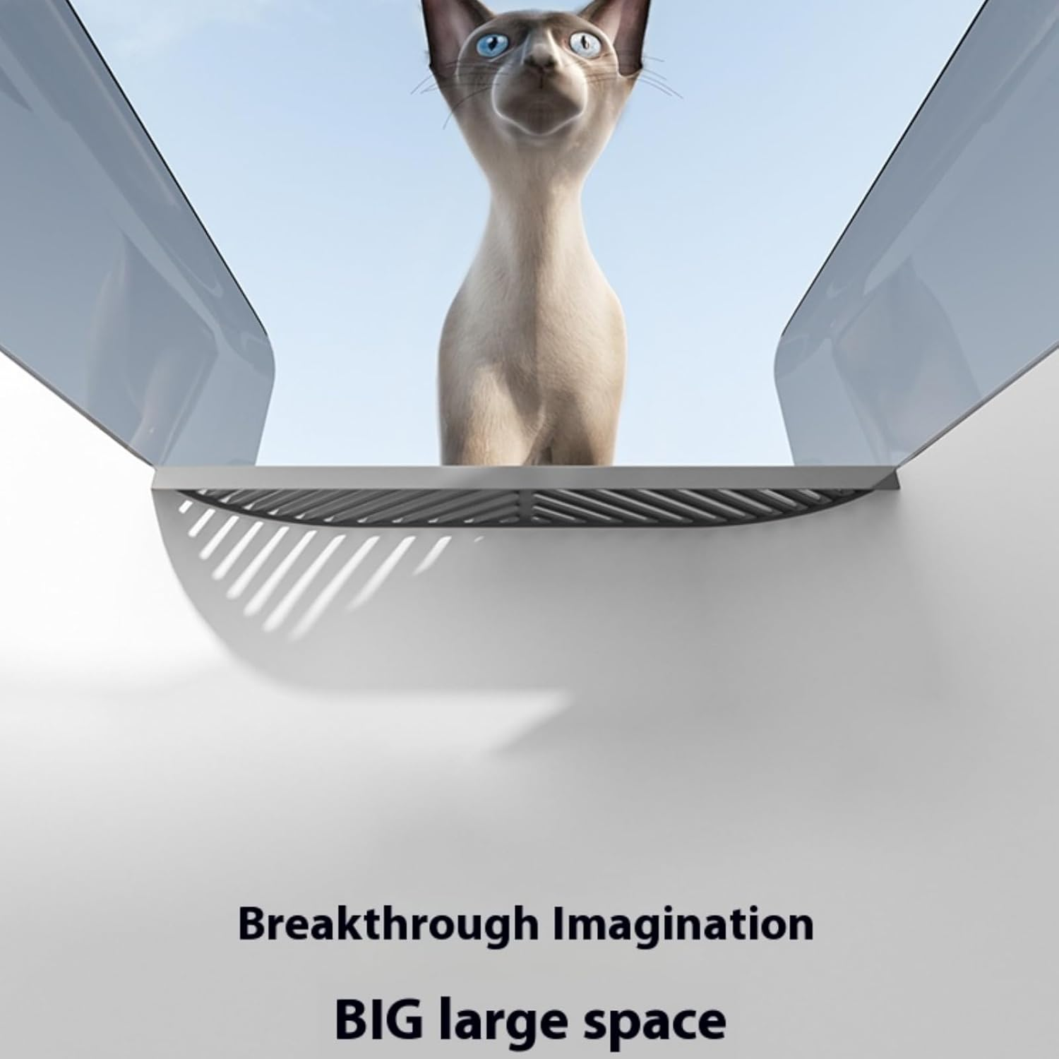 Open Top Cat Litter Box, Anti-Splashing Large Cat Litter Pan, Semi-Closed Removable Cat Cleaning Basin Kitten Toilet with Litter Sifting Scoop and Sides for Small & Medium Size Pets (Herb Green) image number 1