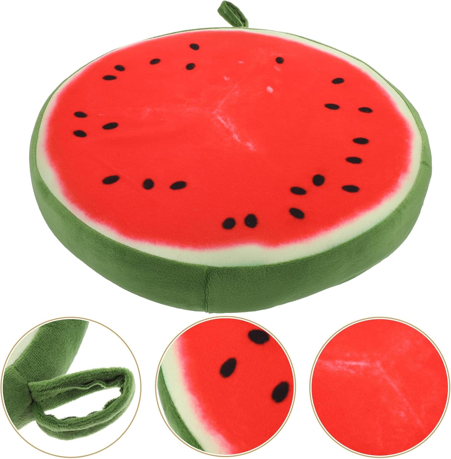 PACKOVE Watermelon Cushion Fruit Seat Cushion 3D Print Decorative Cushions Cute Couch Pillows for Home Office (Watermelon 33CM) - Multi 1 image number 3