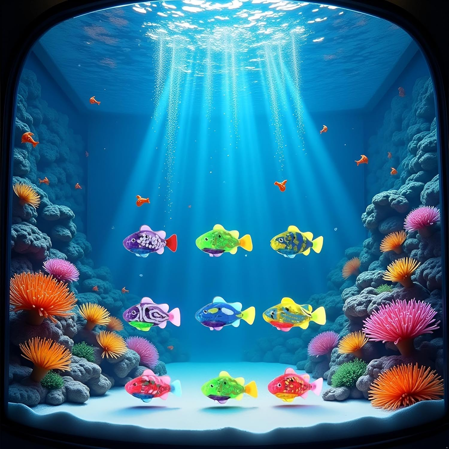 1PS Green Interactive Swimming Fish Toy for Indoor Cats - LED Light, Cat Enrichment Electronic Kitty Exercise Toys image number 4