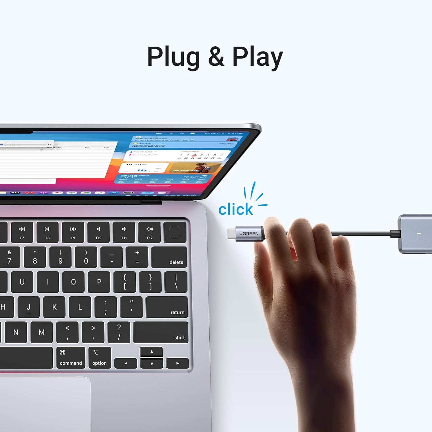 UGREEN USB C Hub 4 Ports with 5V/2.4A Power Supply, Type C Splitter Powered with 4 USB 3.0 for PC Laptop Tablet Phone Compatible with Macbook Imac Ipad Iphone 16/15 Pro Max Galaxy S25 (0.15M) image number 5