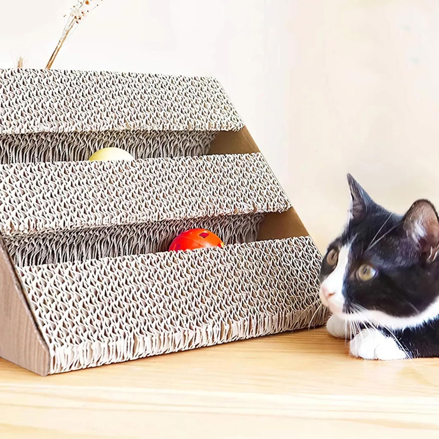 Well Home Cat Scratching Post + Toy Balls image number 4