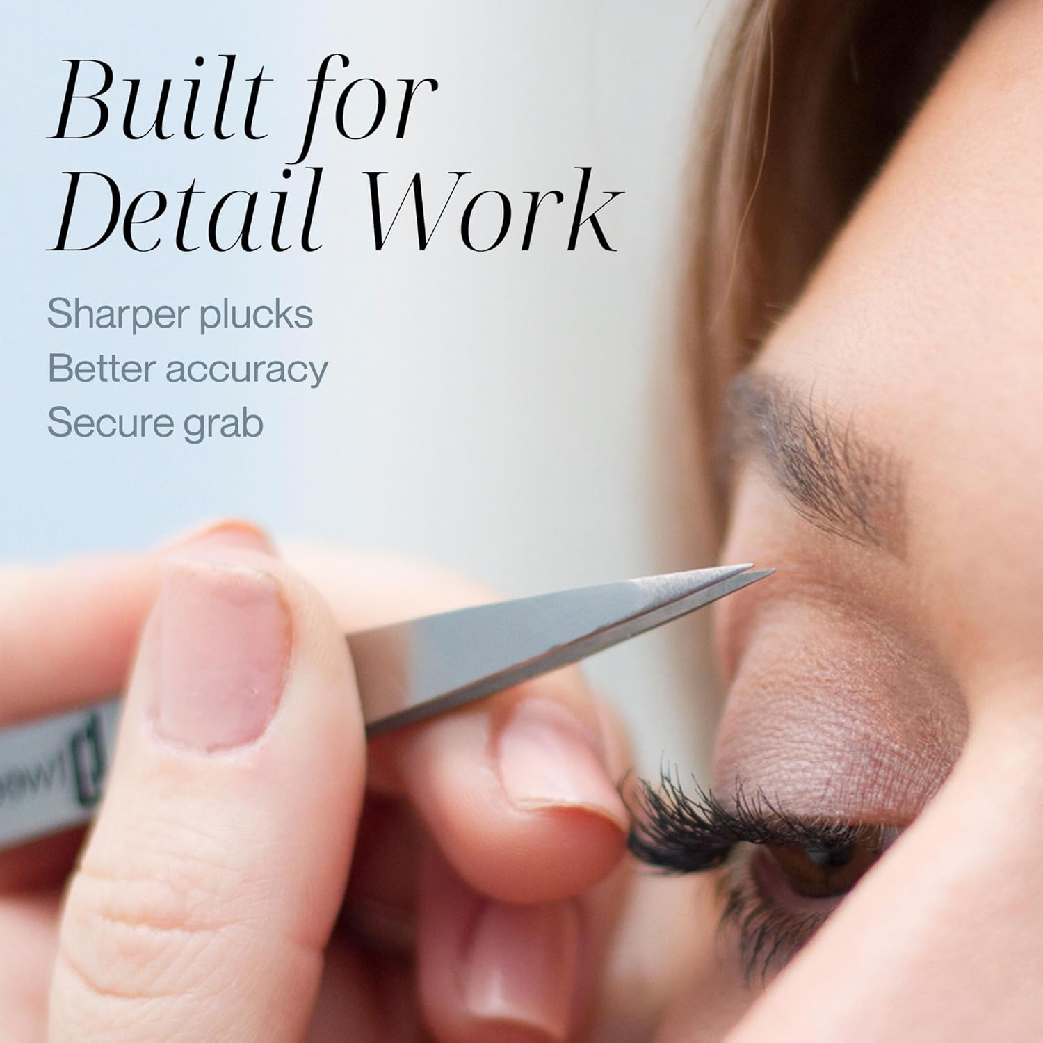 Tweezer Guru Tweezers Set 4-Piece - Stainless Steel Slant Tip and Pointed Eyebrow Tweezer Set - Great Precision for Facial Hair, Ingrown Hair, Splinter, Blackhead and Tick Remover (Silver) image number 3