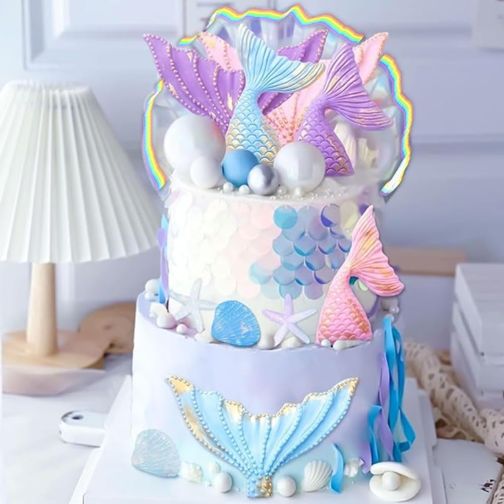 Jindizi 10 Pieces Cake Decoration Cake Underwater Ocean Decoration Ball Cake Party Accessories image number 4