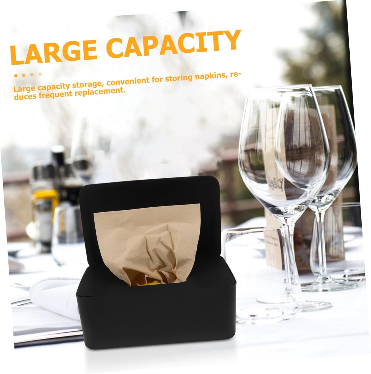 Wet Wipes Storage Box Plastic Wipes Dispenser Lid for Office Car Bathroom Easy Access image number 6