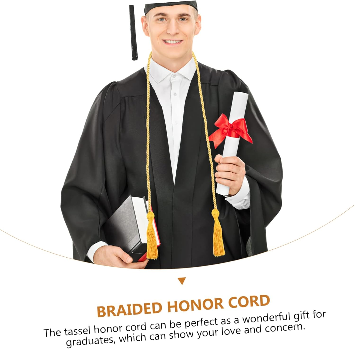 Hohopeti 2Pcs Graduation Cords Tassels Honor Cord for Graduation Ceremony for Graduates Souvenir for Bachelor and Doctoral Degrees image number 5