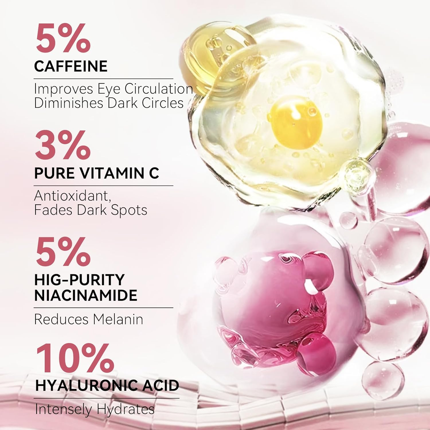 BREYLEE Pink Rose Eye Mask&ndash; 60 Pcs - Puffy Eyes and Dark Circles Treatments &ndash; Look Younger and Reduce Wrinkles and Fine Lines Undereye, Improve and Firm Eye Skin - Pure Natural Material image number 6