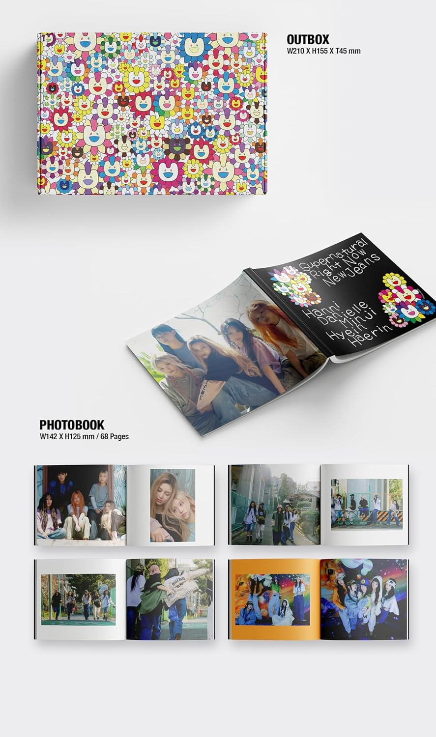 [WEVERSE POB Exclusive] Newjeans Supernatural NJ X MURAKAMI Japan Double Single Album with Tracking Sealed New Jeans (Drawstring Bag Version) image number 3