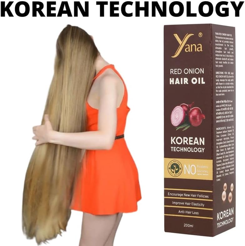Red Onion Hair Oil for Fall Control & Growth, Strengthen Frizzy & Dry by Korean Technology image number 1
