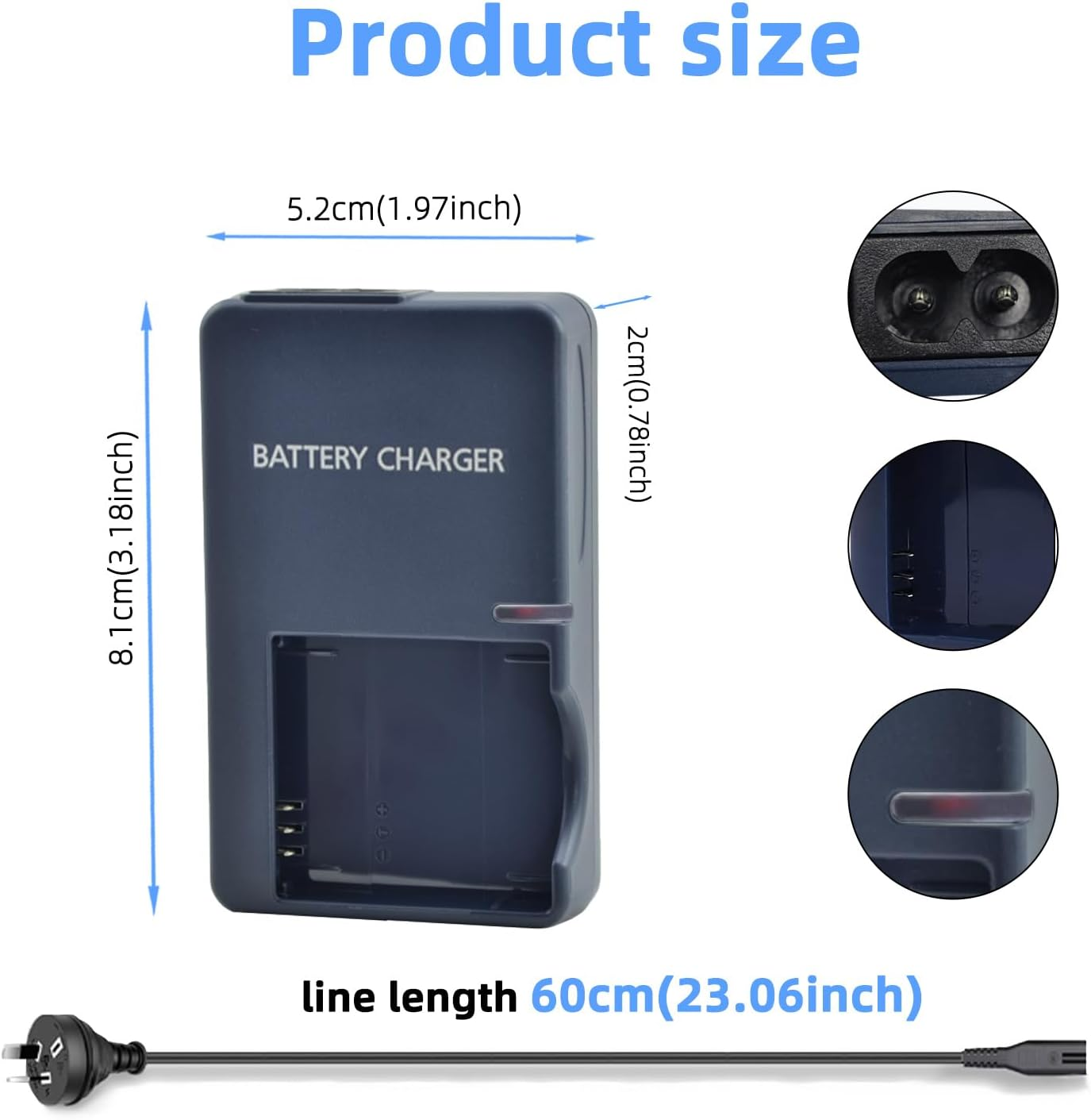 KWTOUL NB-4L CB-2LV Battery Charger Compatible with Canon ELPH 330 HS, 300, 100, 310, VIXIA Mini, Powershot SD1400 IS, SD750, SD1000, SD600, SD1100 image number 2