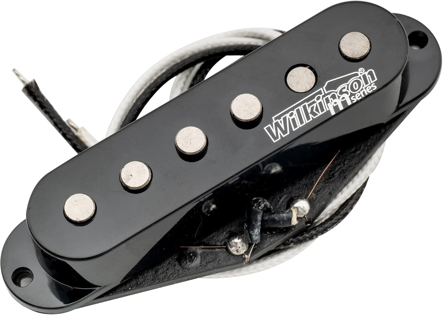 Wilkinson Vintage Tone Alnico 5 Single Coil Pickup for Strat Style Guitar Neck, White