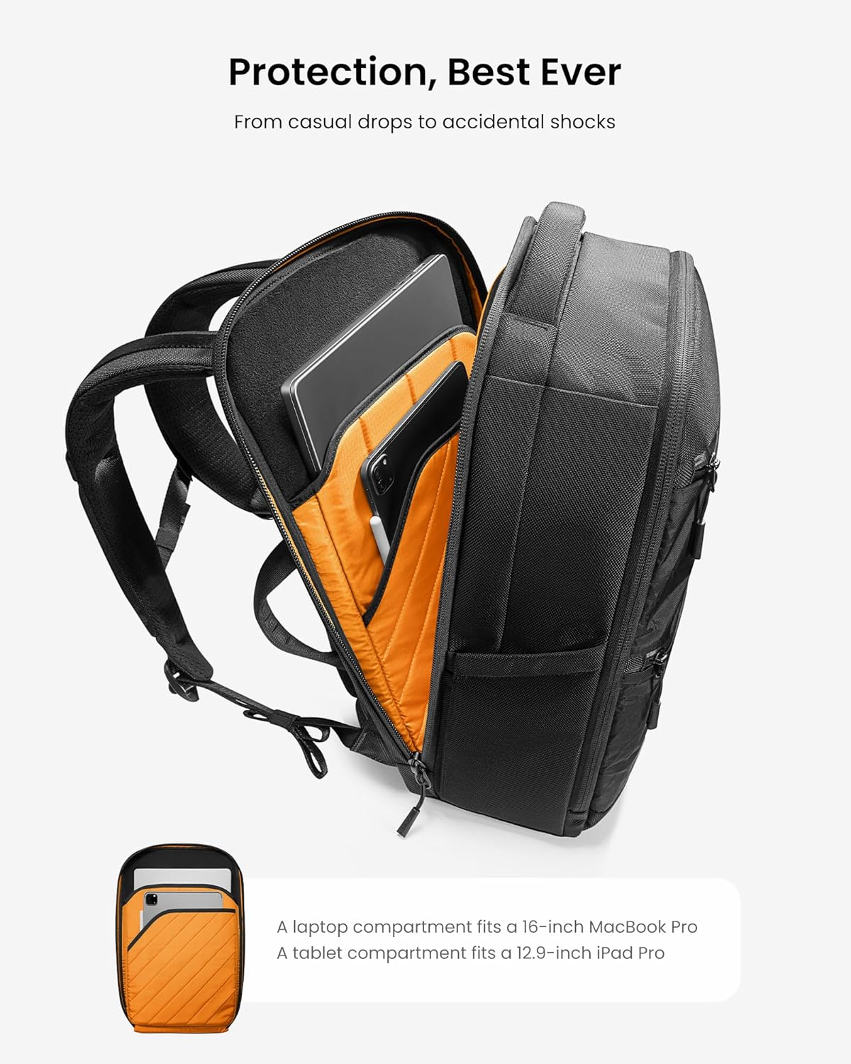 Tomtoc Laptop Backpack X-Pac Techpack Designed for Business Professional Commuter, City Compact Backpack for 16-Inch Macbook Pro image number 5