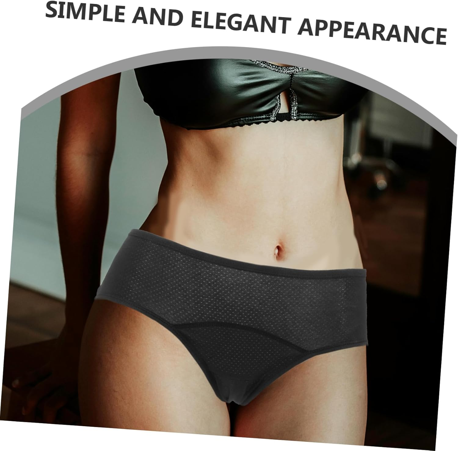 Homoyoyo Cotton Women Middle Waisted Panties Menstrual Sanitary Pants for Women Protective Briefs image number 4