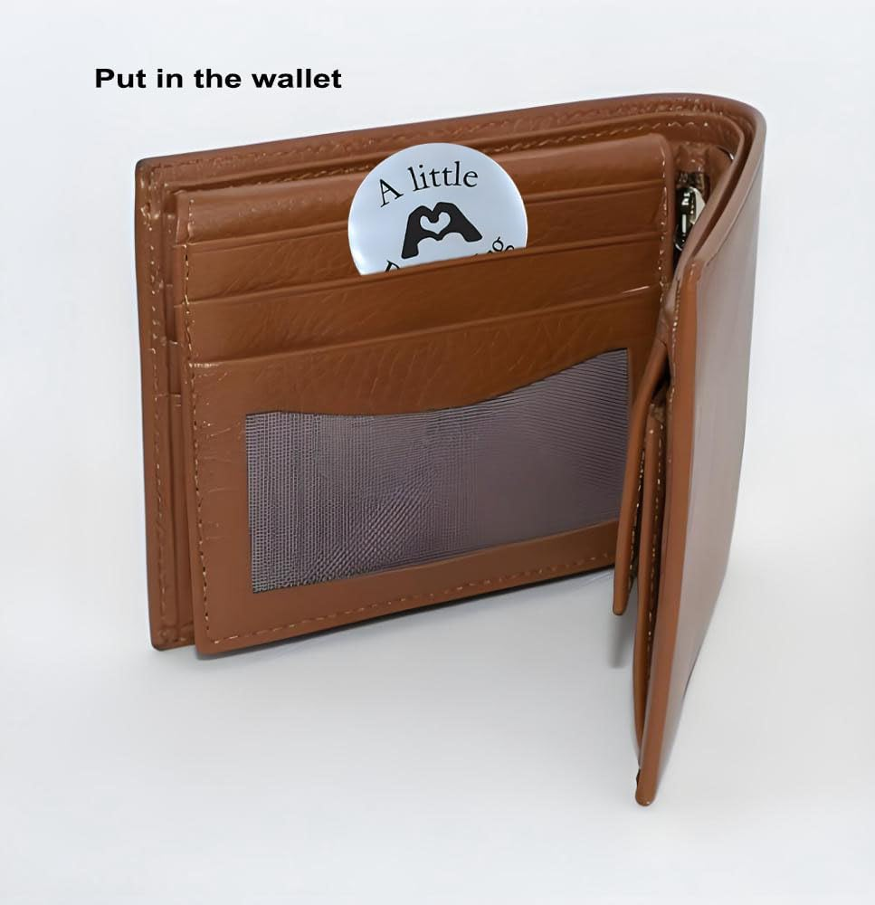 Goodangie00 Personalized Leather Pocket Hug Token Keychain Daughter Son Customizes for Mom Birthday Gift, Suitable for Women Girls Wallet Backpack Phone Charm Pendants Decor image number 2