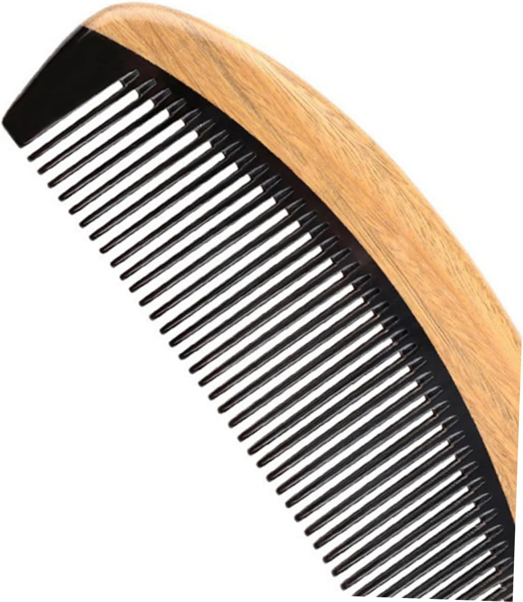 MUSISALY Sandalwood Brush Horn Comb Non-Static Static Comb Hairdressing Tool Natural Hair Accessory image number 5