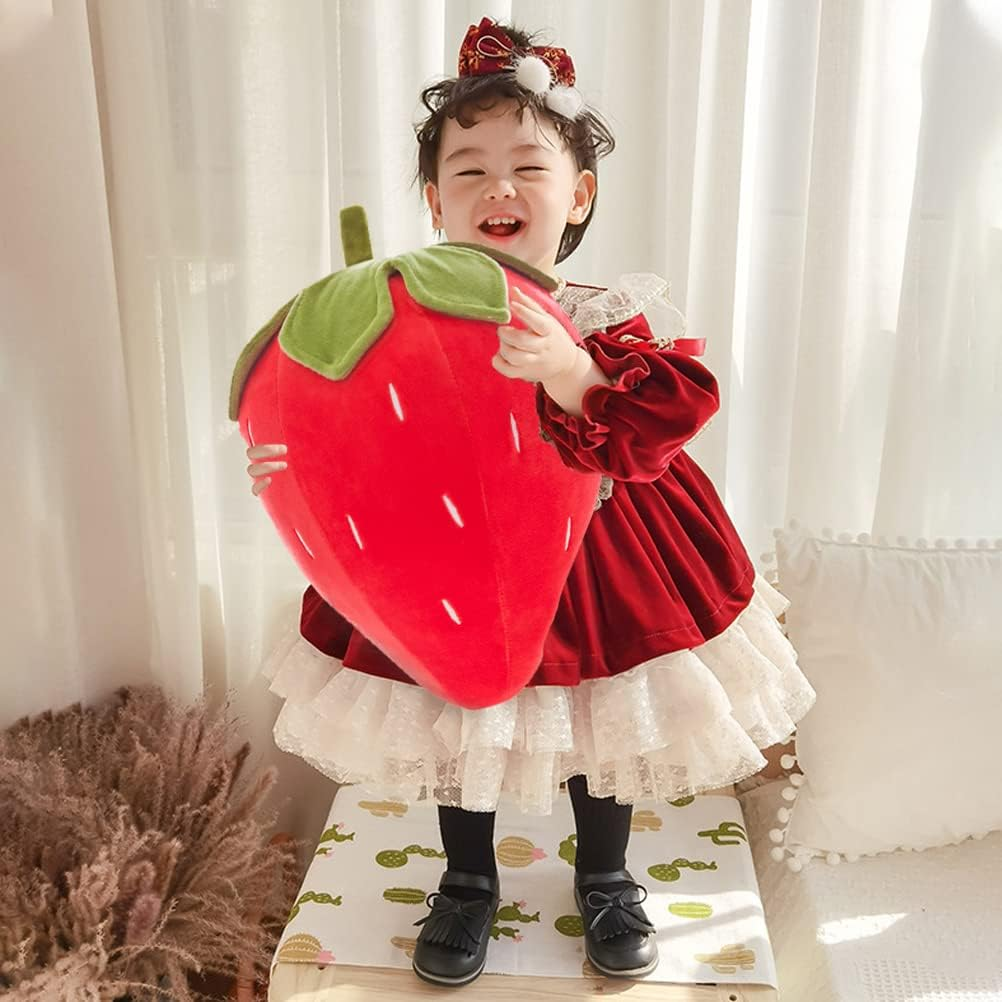 Bettli Strawberry Pillow Cute Soft Fruit Plush Pillow 15.5 Inches image number 2
