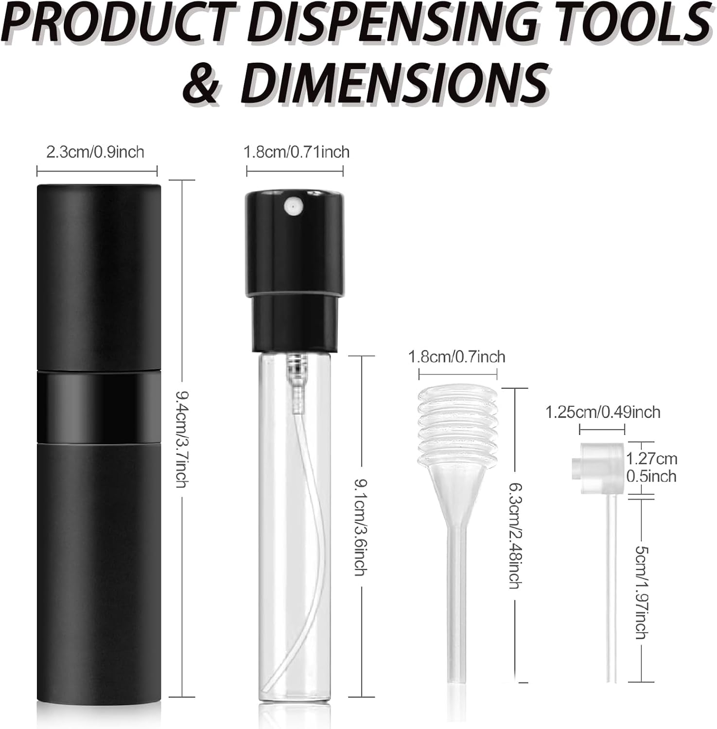 8ML Mini Travel Perfume Atomiser - 2Pcs Refillable Spray Bottles for Holiday & Travel - 2Pcs image number 2