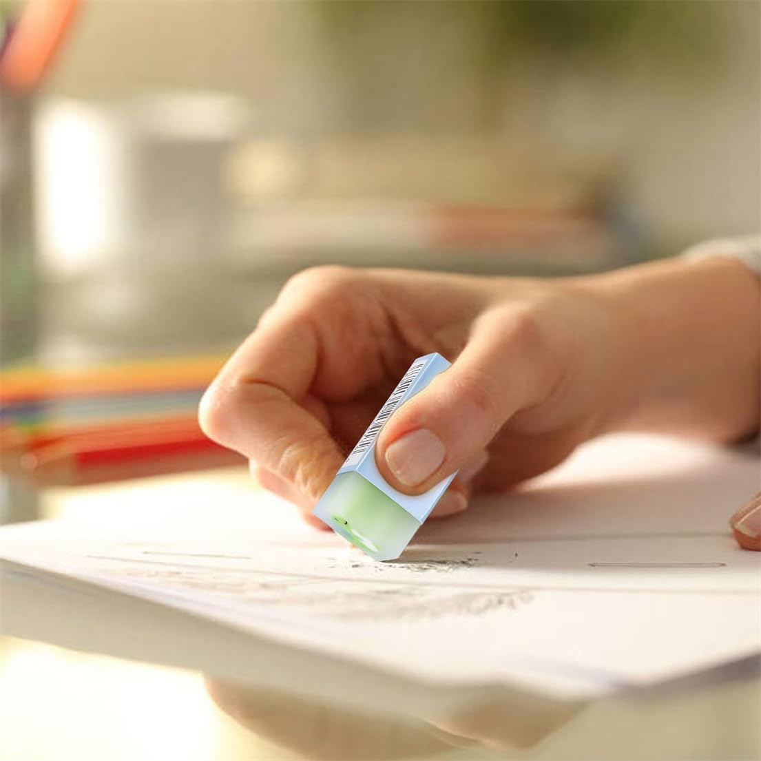 Cute Erasers for Pencils Bulk Pet Eraser Fun Animal Pencil Erasers Jelly Drawing Writing Eraser for School Supplies Prize Gifts Party 6 Pack image number 6