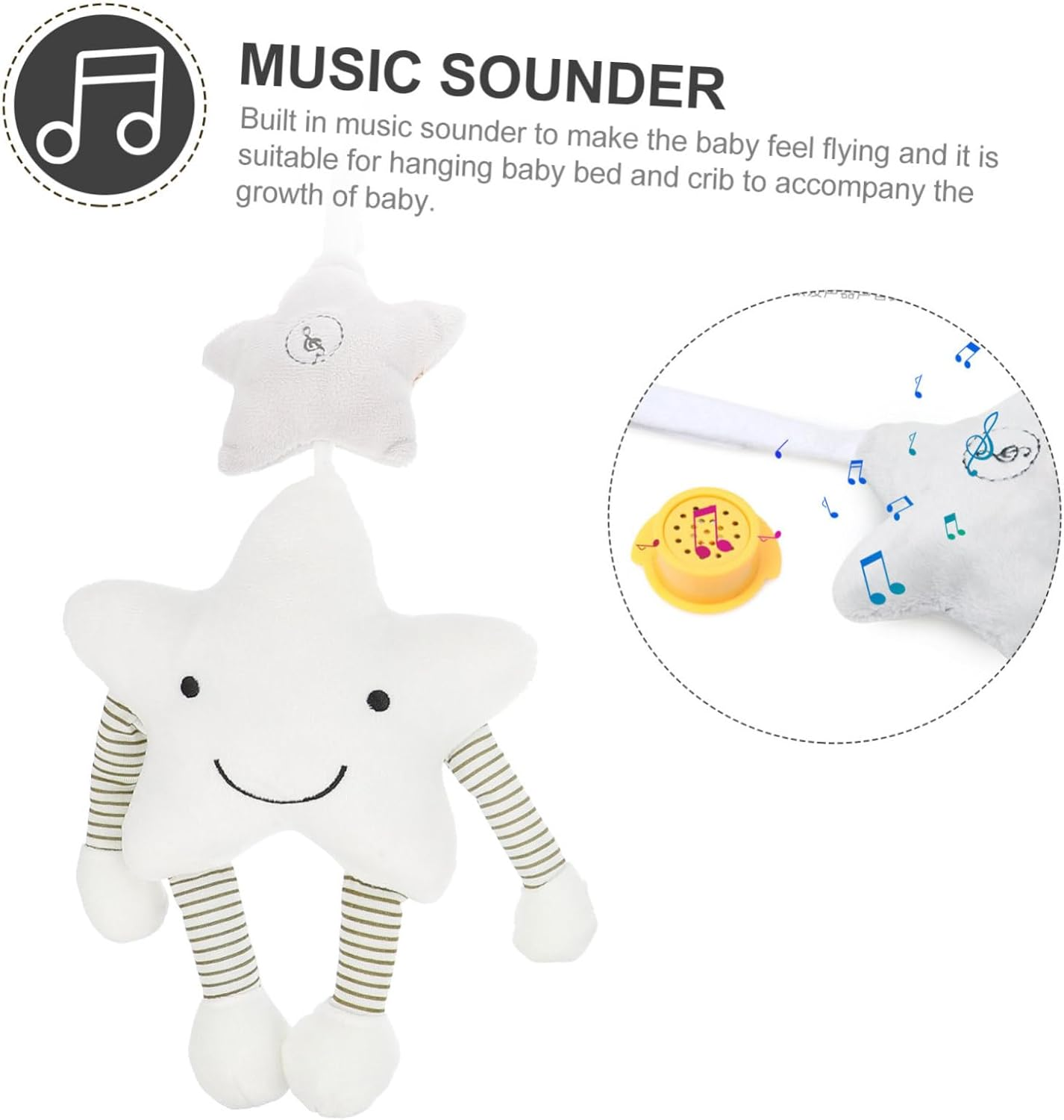 2Pcs Cloth Pendant for Crib Adorable Nursery Ceiling Ornament Hanging Crib Pendant Ornament and Nursery