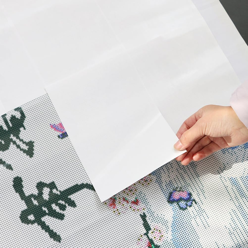 OATIPHO 50 Pieces Painting Release Paper, Non-Stick Painting Cover Replacement Paper, Double-Sided 5D Diamond Paper Sticker Diamond Art Supplies for Crafting and Sticker Collecting A5 8.27X5.83In image number 3