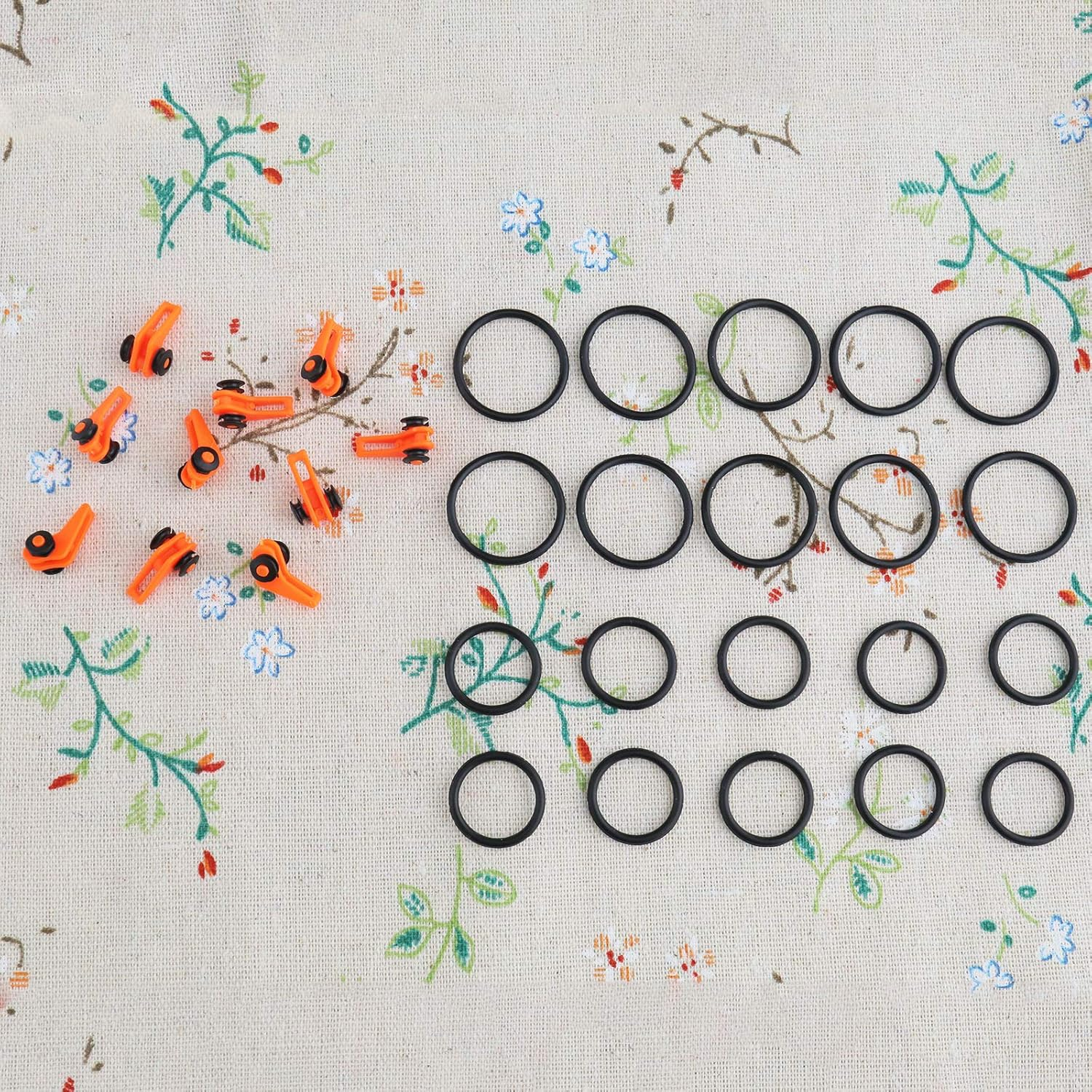 SING F LTD 10X Hooks for Fishing Rod Plastic Hook Keeper Fish Rods Tackle Accessory, Orange