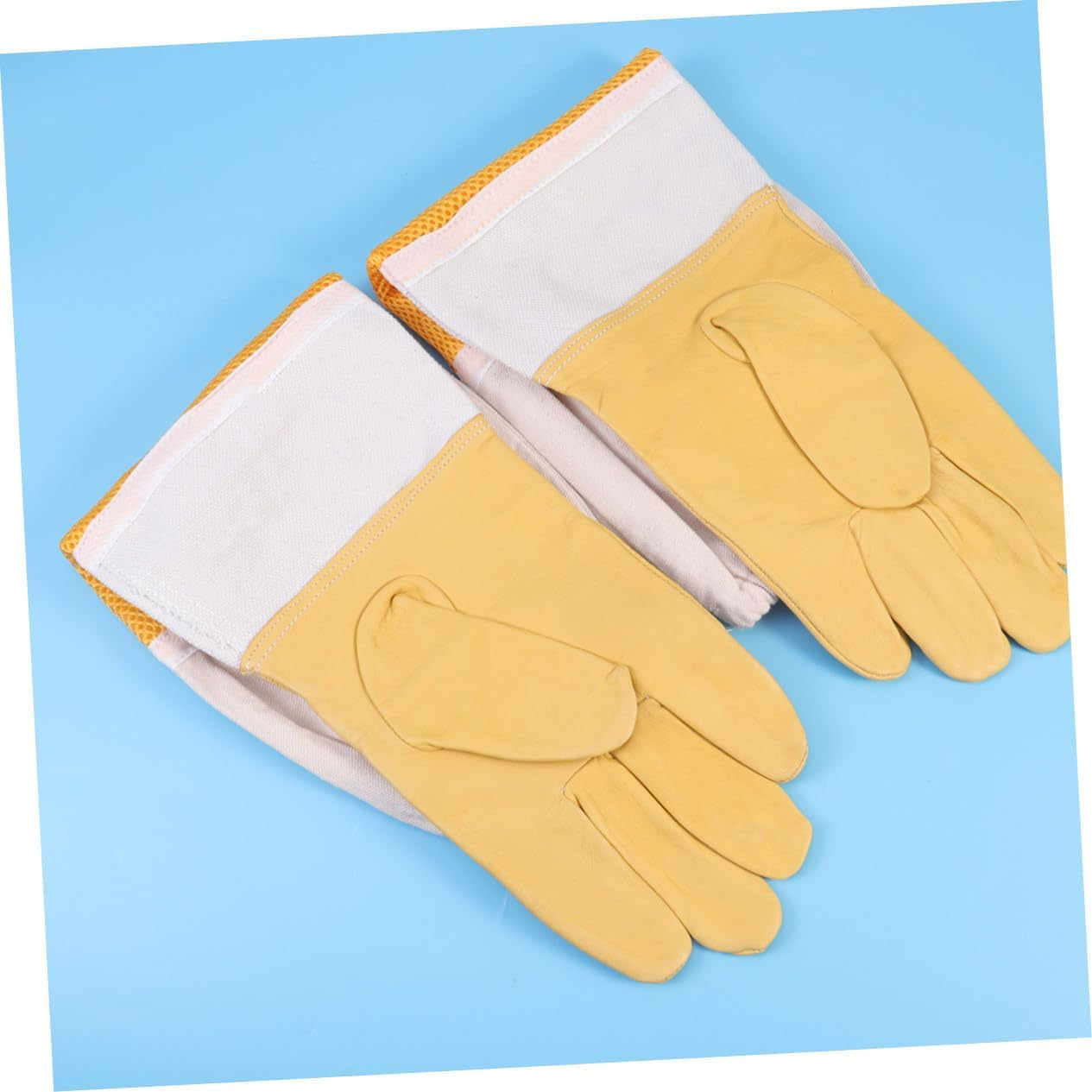 Gatuida Breathable Beekeeping Prevent Gloves XXL Golden Anti-Bee Protective Sleeves Professional Apiculture Equipment for Men and Women with Ventilated Design and Maximum Dexterity image number 6