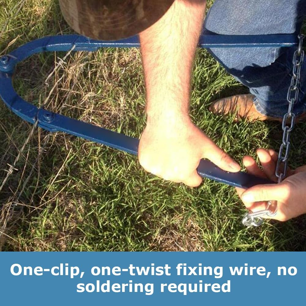 Barbed Wire Fence Repair Tool,Garden Lawn Fence Repair Tool,Fence Fixer,For Garden, Patio,Yard to Repair,Heavy Duty Portable,For Outdoor Home,Metal,Easy to Use (Blue) image number 5