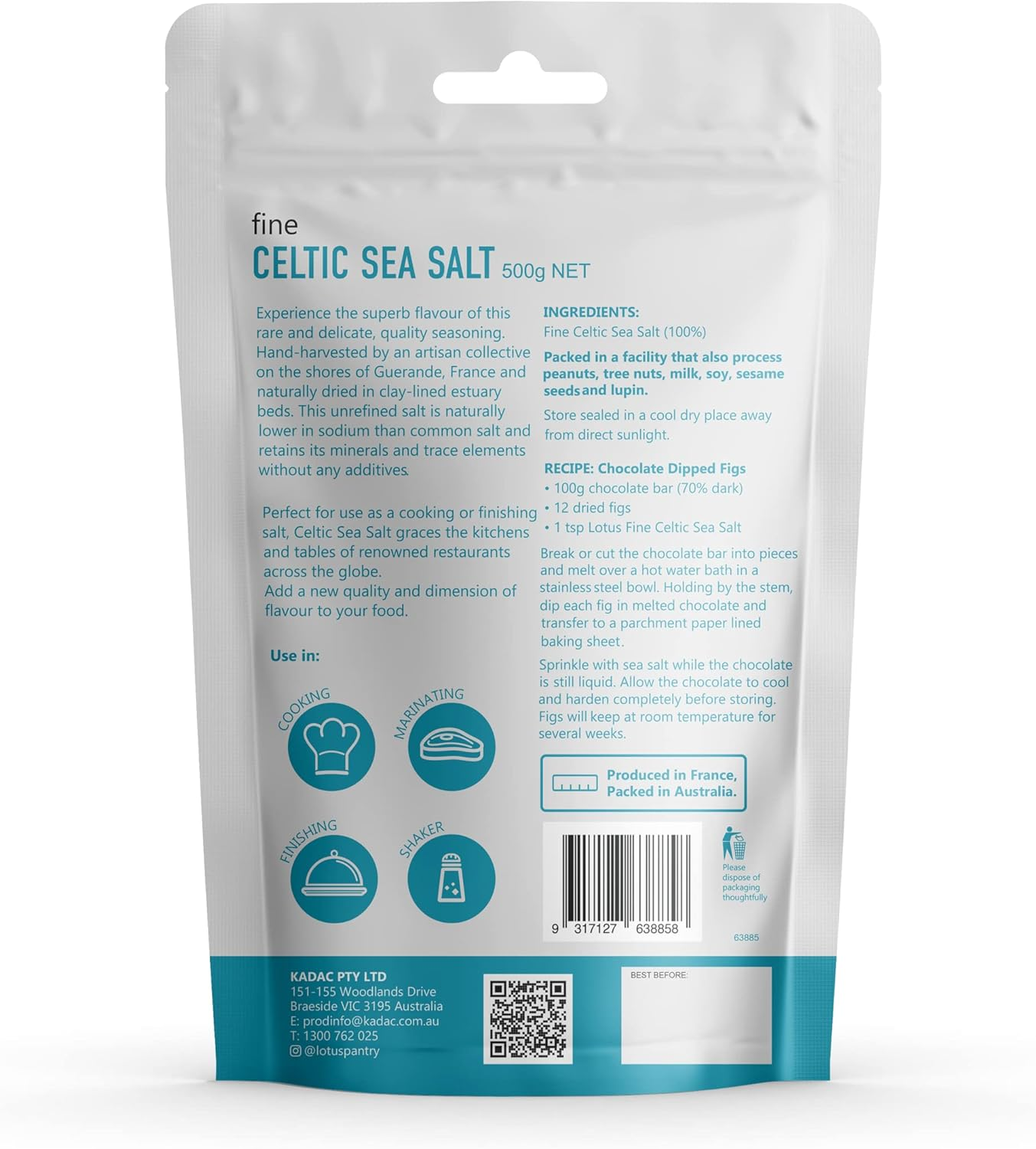 Lotus Celtic Fine Sea Salt, 500 G