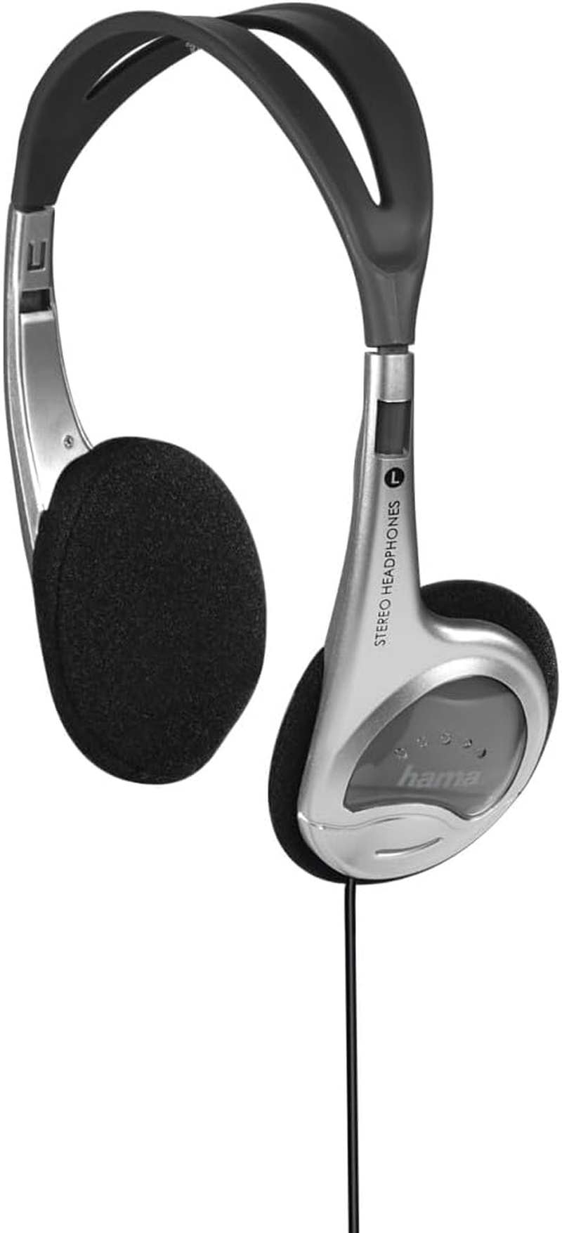 Hama HK-229 Retro On-Ear Stereo Headphones (3.5 Mm Jack) for Ipod/Imac/Laptop/Pc/Dj/Mp3 Players - Silver|Black