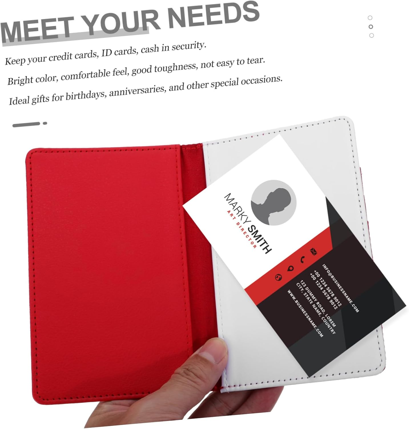 WATIIFUFU 3Pcs Multi-Purpose Travel Document Organizer Passport Wallet Holder for Family - Black image number 2