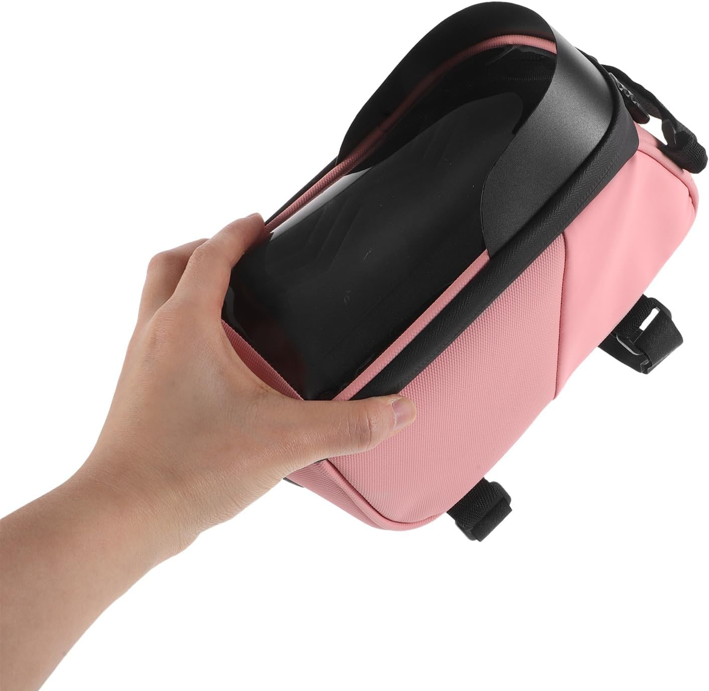 BATHVEVE Bike Frame Bag with Phone Holder Spacious Cycling Pouch for Phones under Water Resistant Storage for Wallet and Tools Outdoor Bicycle Organizer image number 5